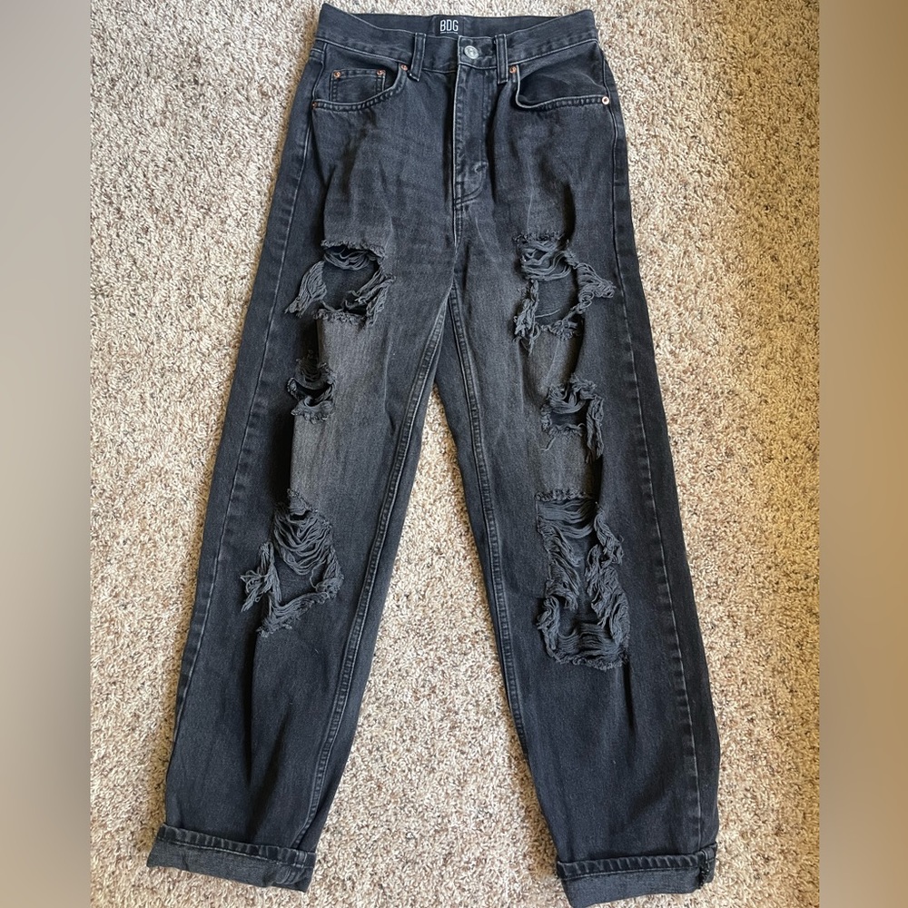 Urban outfitters, baggy high rise black jeans